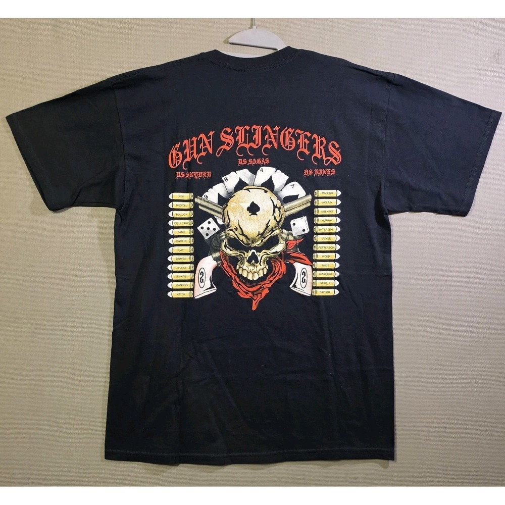 Gun Slingers 2nd Platoon H TRP 1-81 Skull Graphic T-Shirt Gildan Large Black